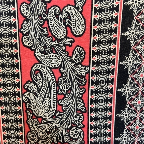 J Jill Paisley Print Long Sleeve Rayon Knit Dress Size Medium - Picture 3 of 9